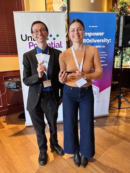Matthew and Mara at the NEUROInclusion Business Awards 1