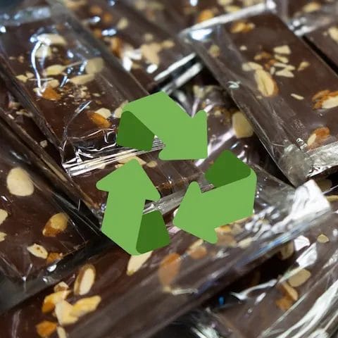 the good chocolatier chocolate bars in compostable celophane